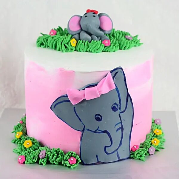 Surprise your Kid on Birthday with a Baby Elephant specially designed cake .