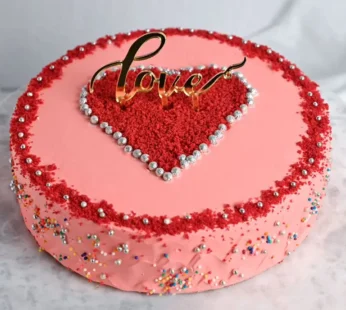 Round Red Velvet Cake