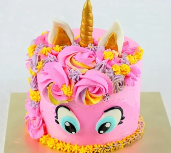 Pink Unicorn Chocolate Cake