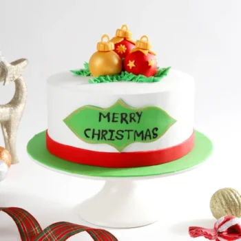 Jingle Bell Semi Fondant Cake